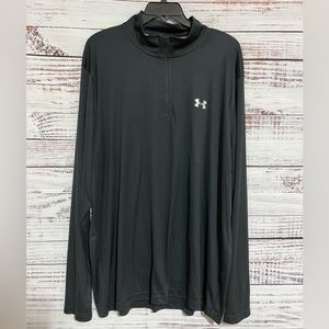 Under Armour HeatGear Loose Black 1/4 Zip Pullover Long Sleeve Men’s Size 3XL